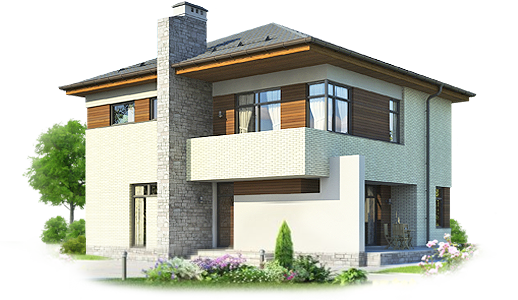 Проект двухэтажного кирпичного дома № KV-096-0(R) [O-203-1K]